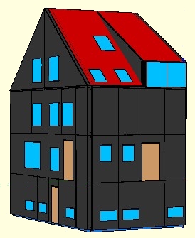 3d Simulation eines Gebäudes